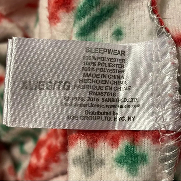 HELLO KITTY by SANRIO Christmas Hooded Footed Jumpsuit - Picture 6 of 7